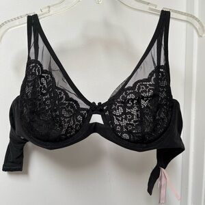 See through black lace Victoria’s Secret bra